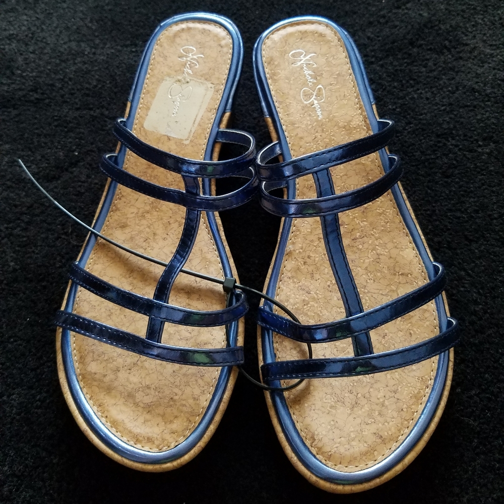 ⚘2 for $20⚘ Metallic Blue Wedged Sandals